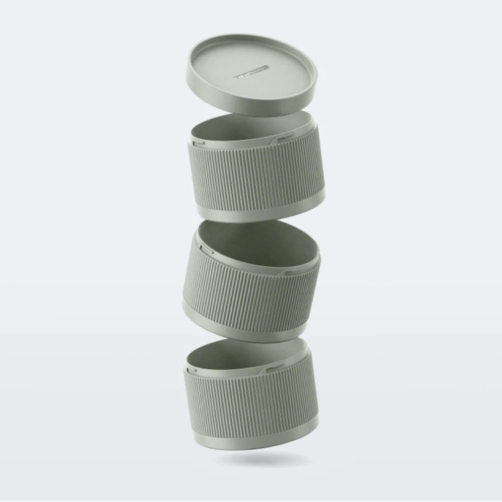 Stackable Gray Storage Containers